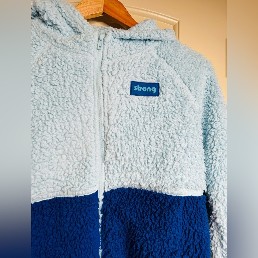 Xersion Kids Teddy Bear Supra Fabric Jacket Blue‎ in Color Size XL 18.5P - Picture 4 of 7